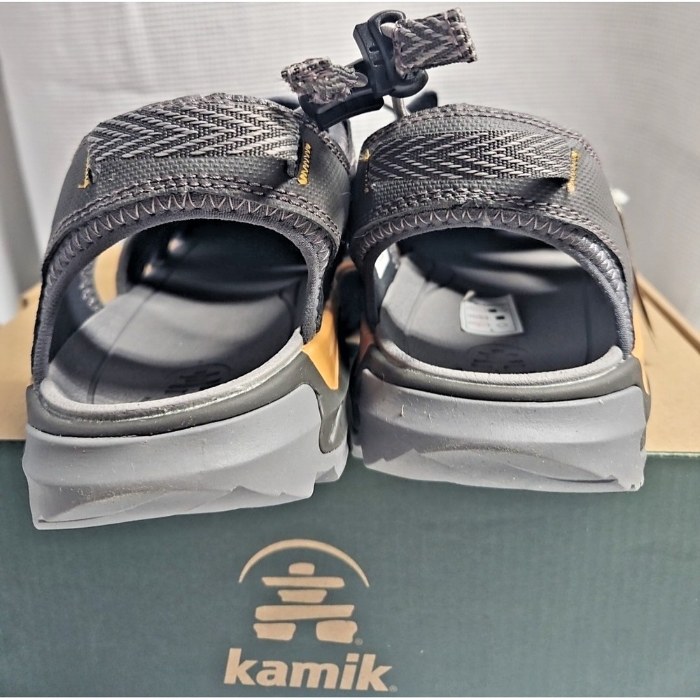 Kamik Cleansport Syros Charcoal women Sz 7M closed Toe sandals anti‎ odor vegan - Picture 4 of 10